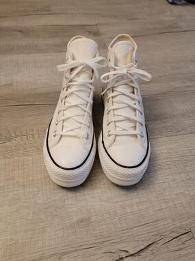 Converse White High-Top Platform Athletic Sneakers